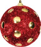 Πλαστική Χριστουγεννιάτικη Μπάλα 10cm,Σέτ/4