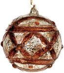 Γυάλινη Χριστουγεννιάτικη Μπάλα 8cm,Σέτ/4