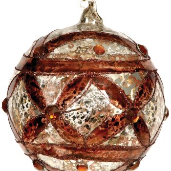 Γυάλινη Χριστουγεννιάτικη Μπάλα 8cm,Σέτ/4