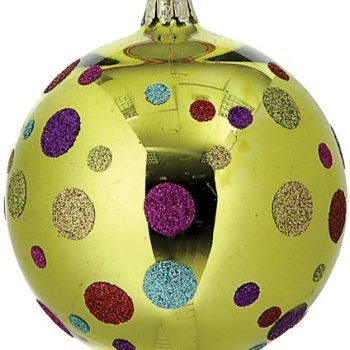 Γυάλινη Χριστουγεννιάτικη Μπάλα 10cm ,Σέτ/2