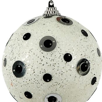 Πλαστική Χριστουγεννιάτικη Μπάλα 10cm ,Σέτ/6