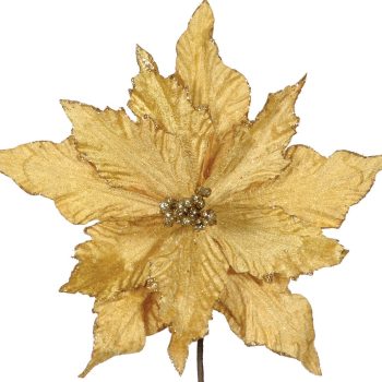 Χρυσό Χριστουγεννιάτικο Λουλούδι 25cm