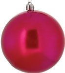 Μώβ Περλέ Πλαστική Χριστουγεννιάτικη Μπάλα 8cm,Σέτ/6