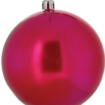 Μώβ Περλέ Πλαστική Χριστουγεννιάτικη Μπάλα 8cm,Σέτ/6