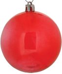 Πλαστική Διάφανη Χριστουγεννιάτικη Μπάλα 10cm,Σέτ/4