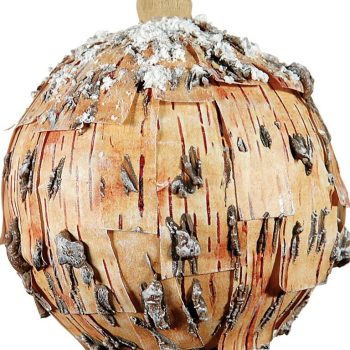 Καφέ Πλαστική Χριστουγεννιάτικη Μπάλα 8cm,Σέτ/6