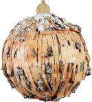 Καφέ Πλαστική Χριστουγεννιάτικη Μπάλα 10cm,Σέτ/6