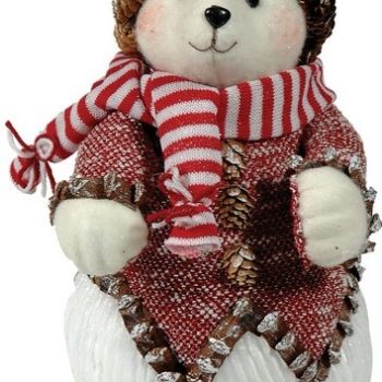 Λούτρινος Διακοσμητικός Αρκούδος 20 x 20 x 43(h)cm