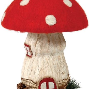 Λούτρινο Χριστουγεννιάτικο Μανιτάρι 26 x 26 x 33(h)cm