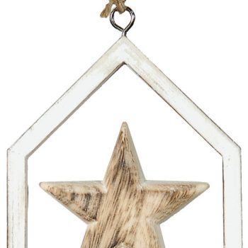 Ξύλινο Κρεμαστό Χριστουγεννιάτικο Στολίδι 9 x 12(h)cm