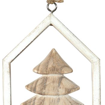 Ξύλινο Κρεμαστό Χριστουγεννιάτικο Στολίδι 9 x 12(h)cm