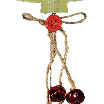 Ξύλινο Κρεμαστό Χριστουγεννιάτικο Στολίδι 9 x 20(h)cm