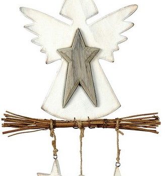 Ξύλινο Κρεμαστό Χριστουγεννιάτικο Στολίδι 14 x 20(h)cm