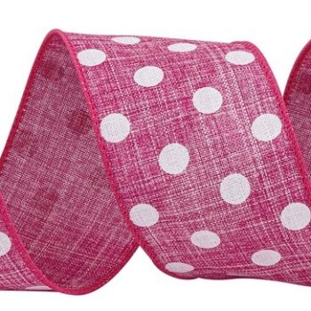 Ρόζ Χριστουγεννιάτικη Κορδέλα 8,50 Μέτρων (9 Yards)