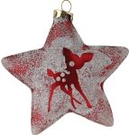 Γυάλινη Χριστουγεννιάτικη Μπάλα 10cm,Σέτ/4