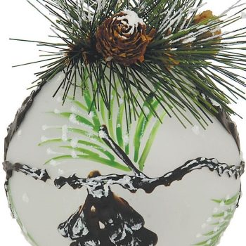 Γυάλινη Χριστουγεννιάτικη Μπάλα 8cm,Σέτ/6