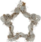 Γυάλινη Κρεμαστή Χριστουγεννιάτικη Μπάλα Αστέρι 10cm,Σέτ/4