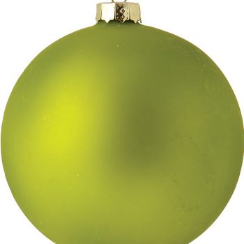 Πράσινη Γυάλινη Μάτ Χριστουγεννιάτικη Μπάλα 10cm,Σέτ/4