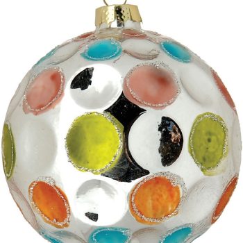 Γυάλινη Χριστουγεννιάτικη Μπάλα 8cm,Σέτ/6