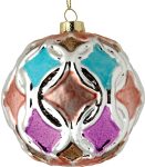 Γυάλινη Χριστουγεννιάτικη Μπάλα 8cm,Σέτ/6