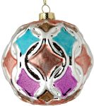 Γυάλινη Χριστουγεννιάτικη Μπάλα 10cm,Σέτ/4