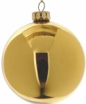 Γυάλινη Χρυσή Γυαλιστερή - Μάτ Χριστουγεννιάτικη Μπάλα 8cm,Σέτ/6