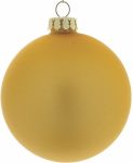 Γυάλινη Χρυσή Μάτ - Γυαλιστερή Χριστουγεννιάτικη Μπάλα 10cm ,Σέτ 4 Τεμαχίων
