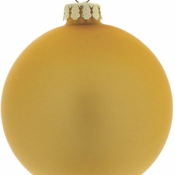 Γυάλινη Χρυσή Γυαλιστερή - Μάτ Χριστουγεννιάτικη Μπάλα 8cm,Σέτ/4
