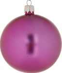 Μώβ Μάτ-Γυαλιστερή Γυάλινη Χριστουγεννιάτικη Μπάλα 10cm ,Σέτ/4