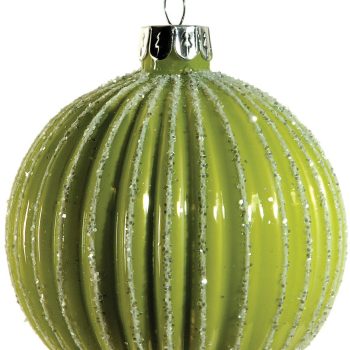 Γυάλινη Χριστουγεννιάτικη Μπάλα 8cm,Σέτ/6
