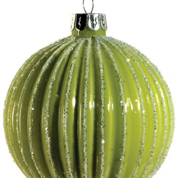 Γυάλινη Χριστουγεννιάτικη Μπάλα 10cm,Σέτ/4