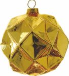 Γυάλινη Χρυσή Χριστουγεννιάτικη Μπάλα 8cm,Σέτ/6