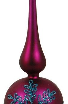 Μώβ Γυάλινη Χριστουγεννιάτικη Μπάλα 8 x 30(h)cm