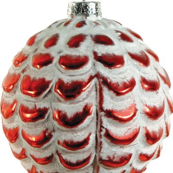 Κόκκινη Γυάλινη Χριστουγεννιάτικη Μπάλα 8cm,Σέτ/6