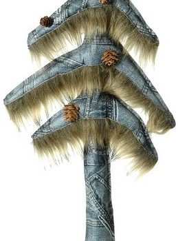 Λούτρινο Επιτραπέζιο Διακοσμητικό Δέντρο 22 x 60(h)cm