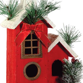 Ξύλινο Επιτραπέζιο Διακοσμητικό Σπιτάκι 17 x 9 x 26(h)cm