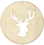 Ξύλινο Κρεμαστό Χριστουγεννιάτικο Στολίδι 8 x 8(Η)cm