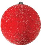 Κόκκινη Πλαστική Χριστουγεννιάτικη Μπάλα 10cm,Σέτ/6