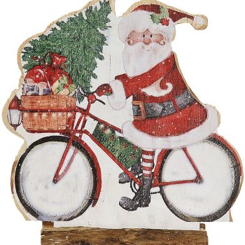 Ξύλινο Επιδαπέδιο Διακοσμητικό Ποδήλατο 30 x 28(h)cm