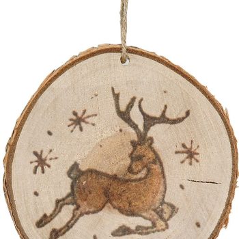 Ξύλινο Κρεμαστό Χριστουγεννιάτικο Στολίδι 9 x 11(h)cm