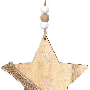 Ξύλινο Κρεμαστό Χριστουγεννιάτικο Στολίδι 10 x 10(h)cm