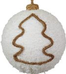 Καφέ Πλαστική Χριστουγεννιάτικη Μπάλα 8cm,Σέτ/6