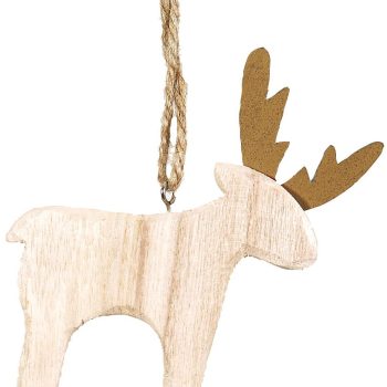 Ξύλινο Κρεμαστό Χριστουγεννιάτικο Στολίδι 10 x 13(Η)cm