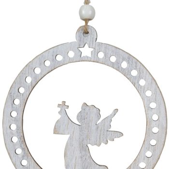 Ξύλινο Κρεμαστό Χριστουγεννιάτικο Στολίδι 10 x 11(h)cm