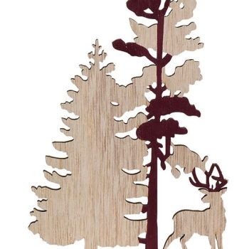 Ξύλινο Επιτραπέζιο Χριστουγεννιάτικο Δέντρο 15 x 19(h)cm