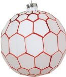 Κόκκινη Γυάλινη Χριστουγεννιάτικη Μπάλα 10cm,Σέτ/4