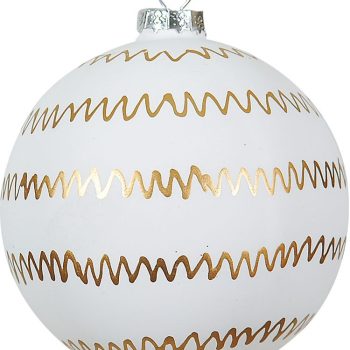 Γυάλινη Χρυσή Χριστουγεννιάτικη Μπάλα 10cm,Σέτ/4