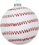 Κόκκινη Γυάλινη Χριστουγεννιάτικη Μπάλα 10cm,Σέτ/4