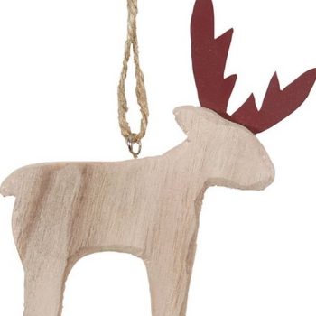 Ξύλινο Κρεμαστό Χριστουγεννιάτικο Στολίδι 10 x 13(h)cm