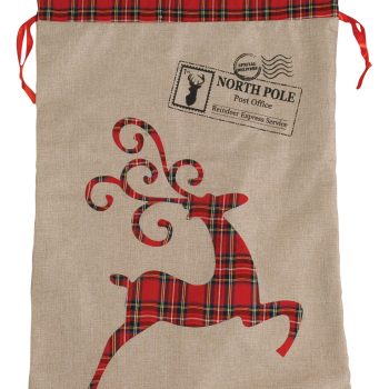 Πάνινος Χριστουγεννιάτικος Διακοσμητικός Σάκος 33 x 50(h)cm